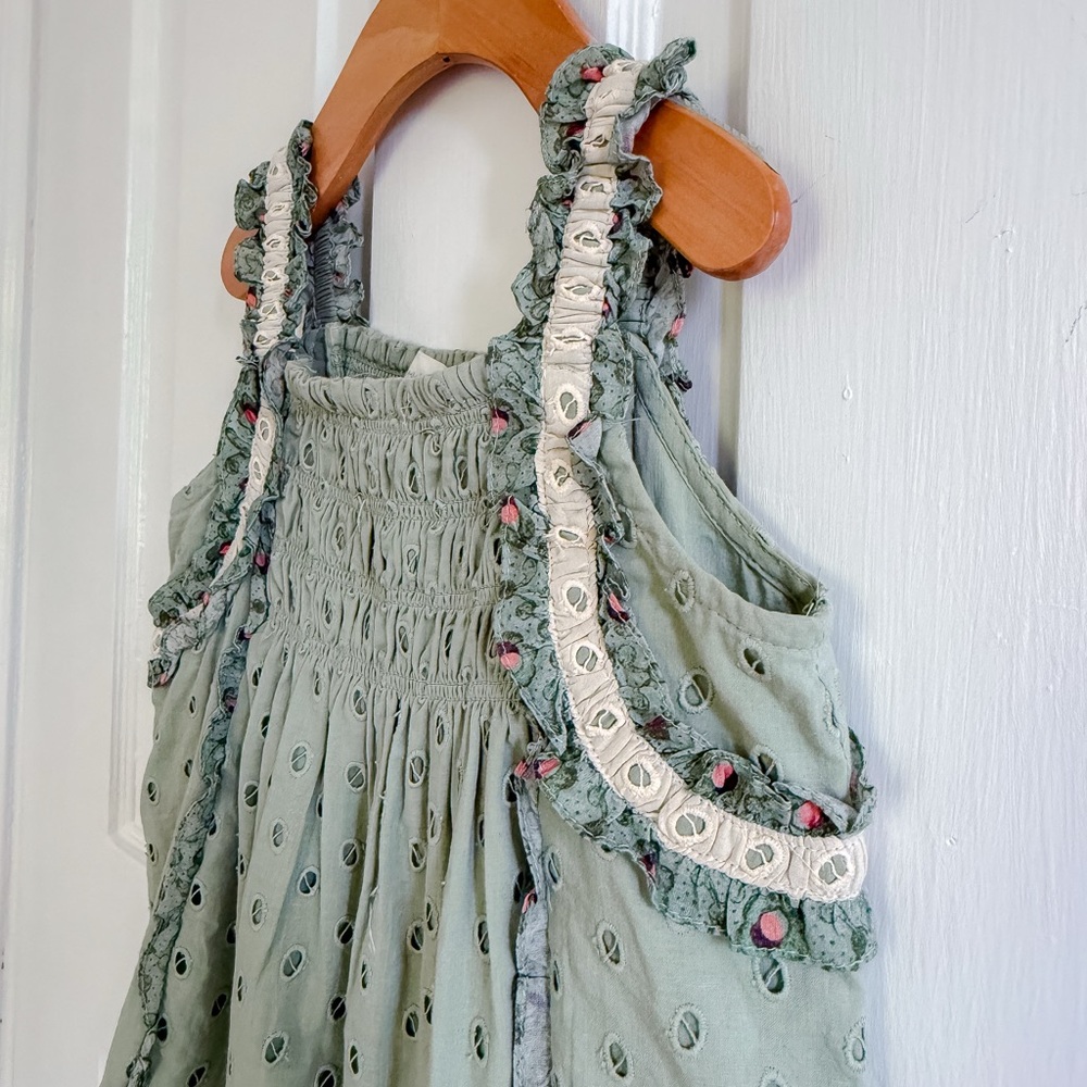 Anthropologie Forever that girl - Sage Green Smocked top - Picture 3 of 10